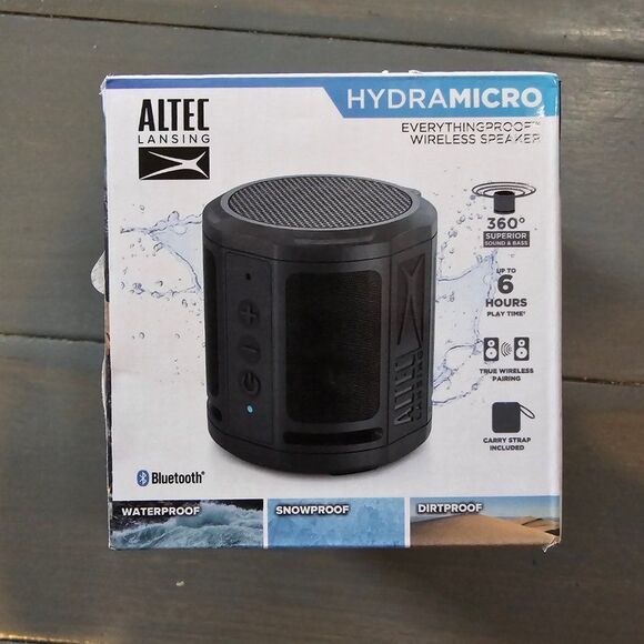 Altec Lansing HydraMicro Black Waterproof Lightweight Portable Bluetooth Speaker - Picture 5 of 8